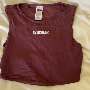 Gymshark, purple cropped top, S